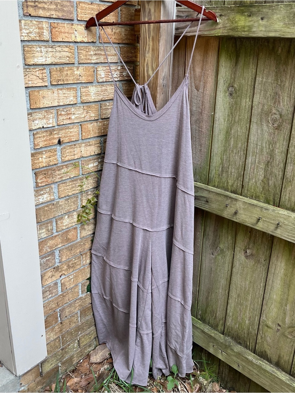Ces Femme Soft Taupe Wide Leg Jumpsuit